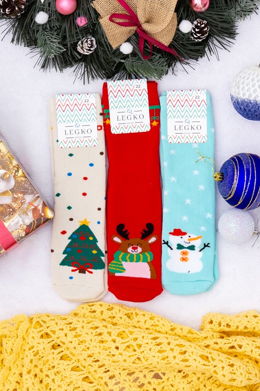 Шкарпетки дитячі "Новорічні" (зима)